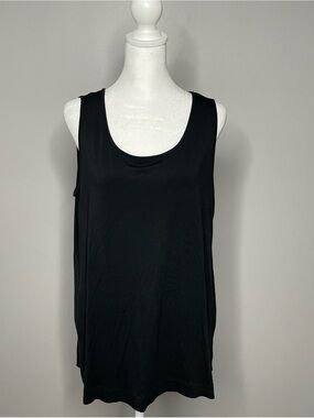 J Jill Wearever Collection Black Sleeveless Scoop Neck Tank Top Size S